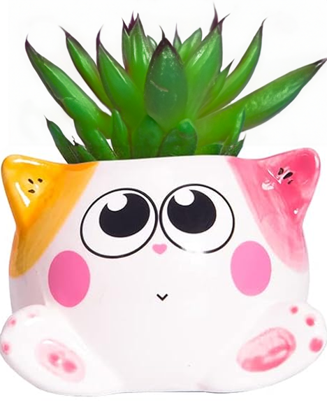 Decorative Pots - Chubby Cats (Assorted Designs)
