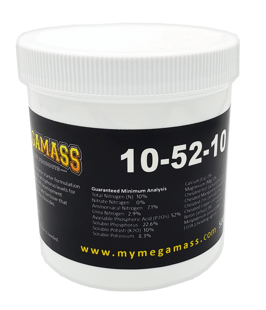 plant starter fertilizer 10 52 10 Mega Mass Nutrients