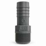 Poly Pipe Insert Fittings – Grey Male Thread to Hose Barb Adapters
