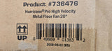 Hurricane® - Pro High Velocity Metal Floor Fan 20 in - Product #736476