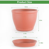 Decorative Pots - Plastic 7.8" "Clay Colour" Pots