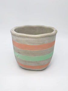 Decorative Pots - 4" Becca Stripes
