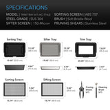 AC Infinity - Large Trim Tray System (3-Tray & 2-Screen Kit, Interchangeable and Ergonomic Design)