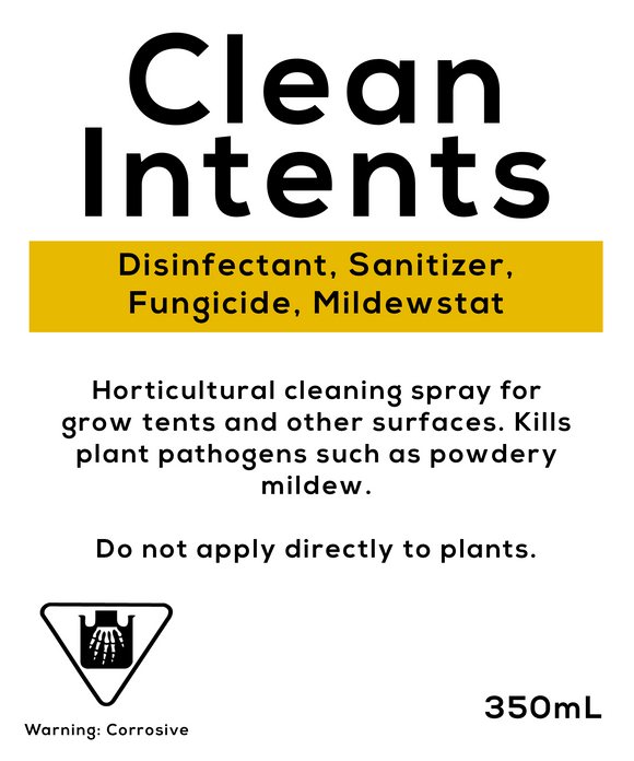 Clean Intents - Disinfectant, Sanitizer, Fungicide, Mildewstat