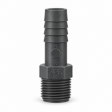 Poly Pipe Insert Fittings – Grey Male Thread to Hose Barb Adapters