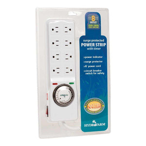 HydroFarm - 8 Outlet 24HR Power Strip - IncrediGrow,  