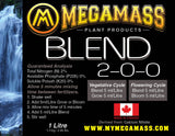 Mega Mass - Blend, Mega Mass Plant Products, IncrediGrow, IncrediGrow - Grow, Cannabis, Microgreens, Fertilizer, Calgary, Airdrie, Quickgrow, Amazing, Ecolighting, 