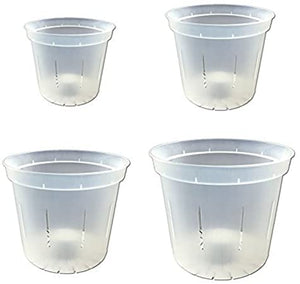 Clear Orchid Pots - IncrediGrow, cat: orchid supplies, society Container & Saucers