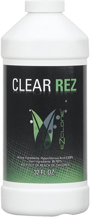 EZ Clone - Clear Rez - IncrediGrow, build up, buildup, clog, clogged, clones, control, enzymes, ezclone, gunk, hypochlorous acid, lime, limescale, material, matter, scale Control Products & Foilar Sprays