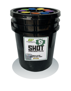 Grow Pharm - Deep Water Culture Kit: 9 Shot Cloning Bucket Kit - IncrediGrow, basket, bucket, cat: kits, clone, cloner, cloning, cup, cups, cuttings, deep water, dwc, ez clone, net cup, net cups, netcup, netcups, netpot, netpots, root, rooting Complete Kits