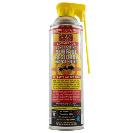 Doktor Doom - Commercial - Long Lasting Surface Residual Insect Killer (Yellow/Red Can) - IncrediGrow, death, doctor, doom, foliar, kill, ladybug, murder, pesticide, pyrethin, spray Control Products & Foilar Sprays