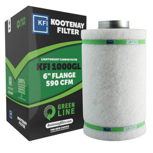 Kootenay Filters - KFI 1000GL with 6″ Flange - IncrediGrow, carbon, filter, greenline, kootenay, kootney, koots roots, kootsroots Fans, Ducting & Air Purification