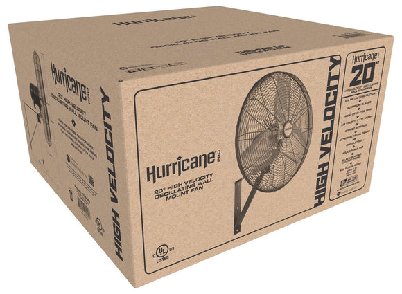 Hurricane® Pro 20 in Commercial Grade Oscillating Wall Mount Fan - 736489 - IncrediGrow, angrysun 