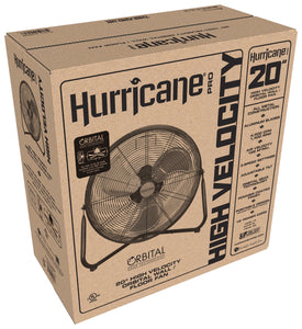 Hurricane® - Pro Heavy Duty Orbital Wall / Floor Fan 20 In - IncrediGrow, angrysun Fans, Ducting & Air Purification