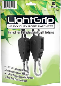 Heavy Duty Rope Ratchets - IncrediGrow, adjustable, clip, Duct, filter, grow, hang, hanger, light, ratchet, rope, shade Shades & Accessory