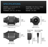 AC Infinity - Cloudline T-Series - IncrediGrow,  Fans, Ducting & Air Purification
