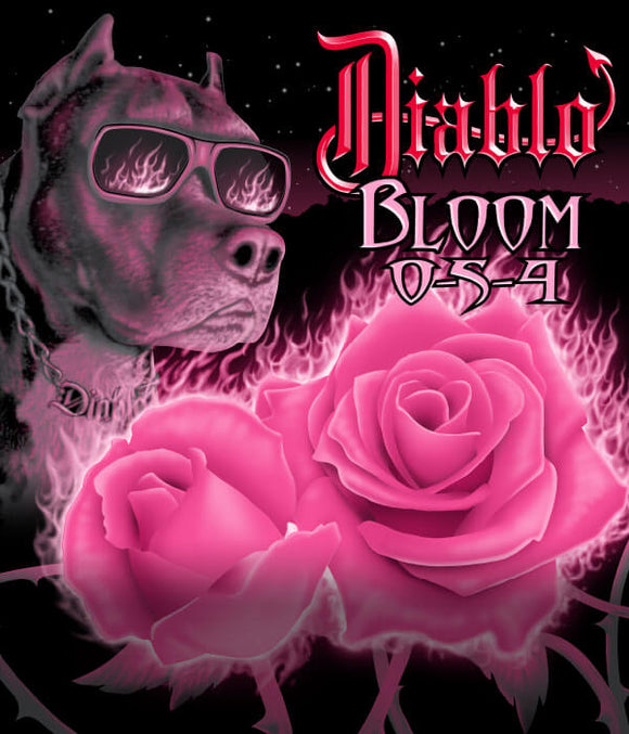 CLEARANCE: DIablo Nutrients - Diablo Bloom - IncrediGrow, bully, canadian, diablo, dog, doggo, frost, kelowna, mimosa, monster, npks, nutes, pit bull, pitbull, pupper, the one with the dog on it 