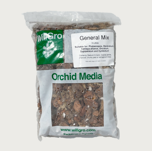 General Mix Orchid media Phalaenopsis  3L - IncrediGrow, cat: orchid supplies, society, spagnum moss Propagation & Growing Mediums