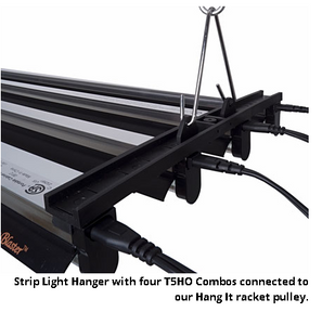 Sunblaster T5 Light Bar Hanger (up to 7 - T5 Fixtures) - IncrediGrow, bar, clip, fixture, flourecent, flourescent, flouresent, fluorecent, fluorescant, Fluorescent, LED, light hanger, t5 Light Fixtures