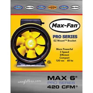 Max-Fan 6" Pro Series Inline Fan, Fans, Ducting & Air Purification, IncrediGrow, IncrediGrow - Grow, Cannabis, Microgreens, Fertilizer, Calgary, Airdrie, Quickgrow, Amazing, Ecolighting, 