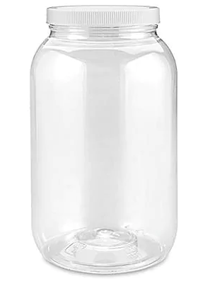 Big Plastic Storage Jar (1 Gallon) - IncrediGrow, glass, jar, jars, mason, u line, uline Container & Saucers