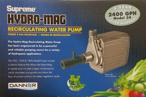 Pondmaster - Hydro-Mag Mag Drive Pump 950GPH - 2400GPH - IncrediGrow, aqua, danner, eugene, fish, fountain, hydro, hydroponics, mag, pond, pondmaster, pump, res, rez, water Water Pumps